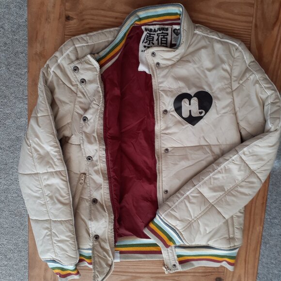 Harajuku Lovers Gwen Puffer Bomber Jacket No Doubt Rainbow Excellent condition M - Picture 4 of 8